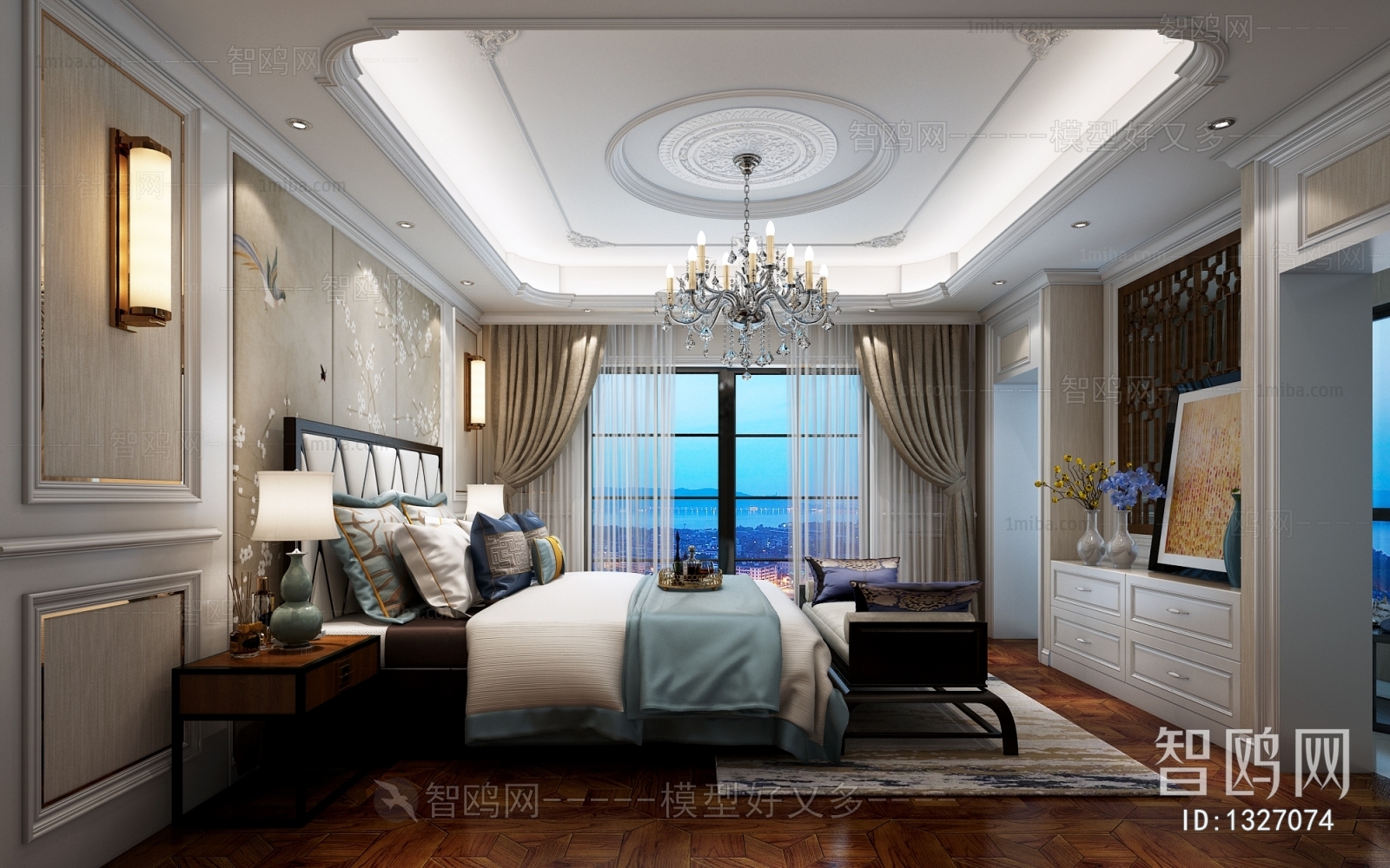 Simple European Style Bedroom