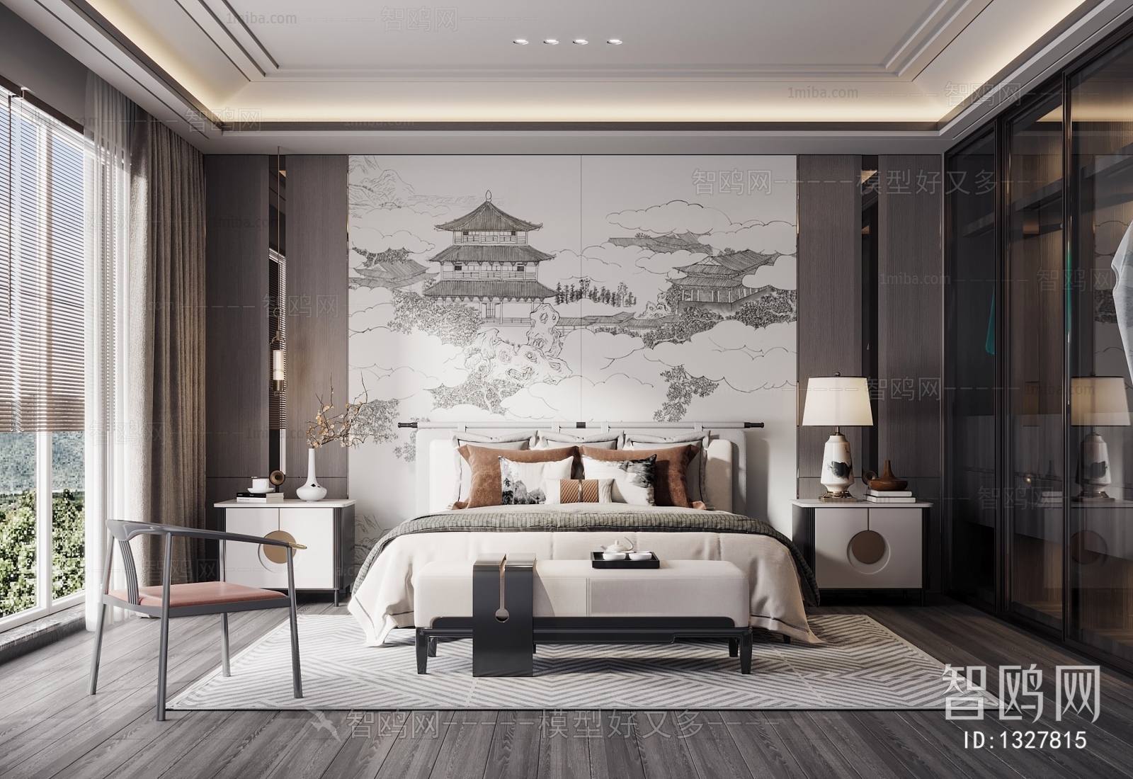 New Chinese Style Bedroom