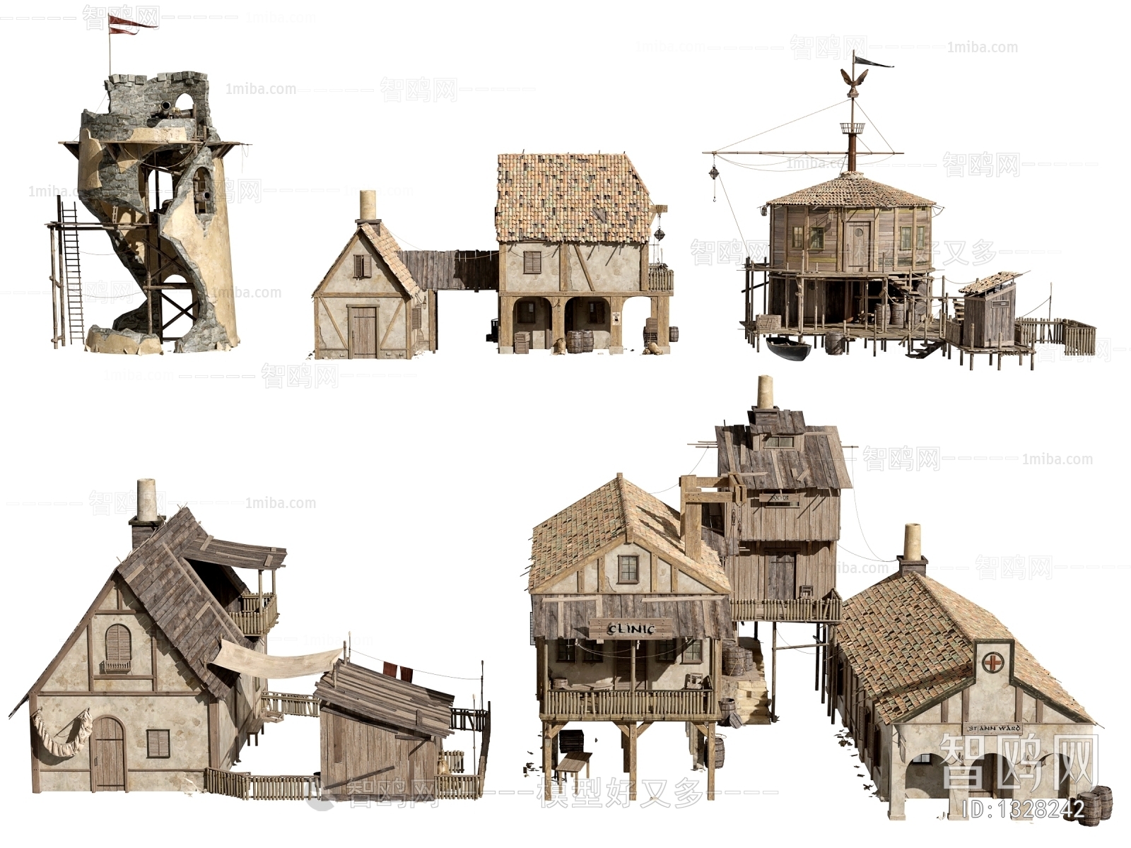 Country Style Ancient Architectural Buildings