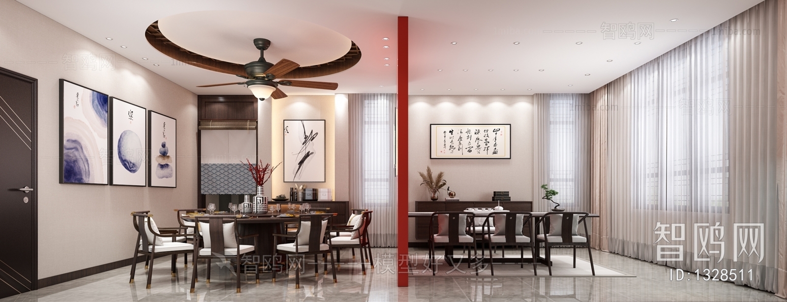 New Chinese Style Dining Room