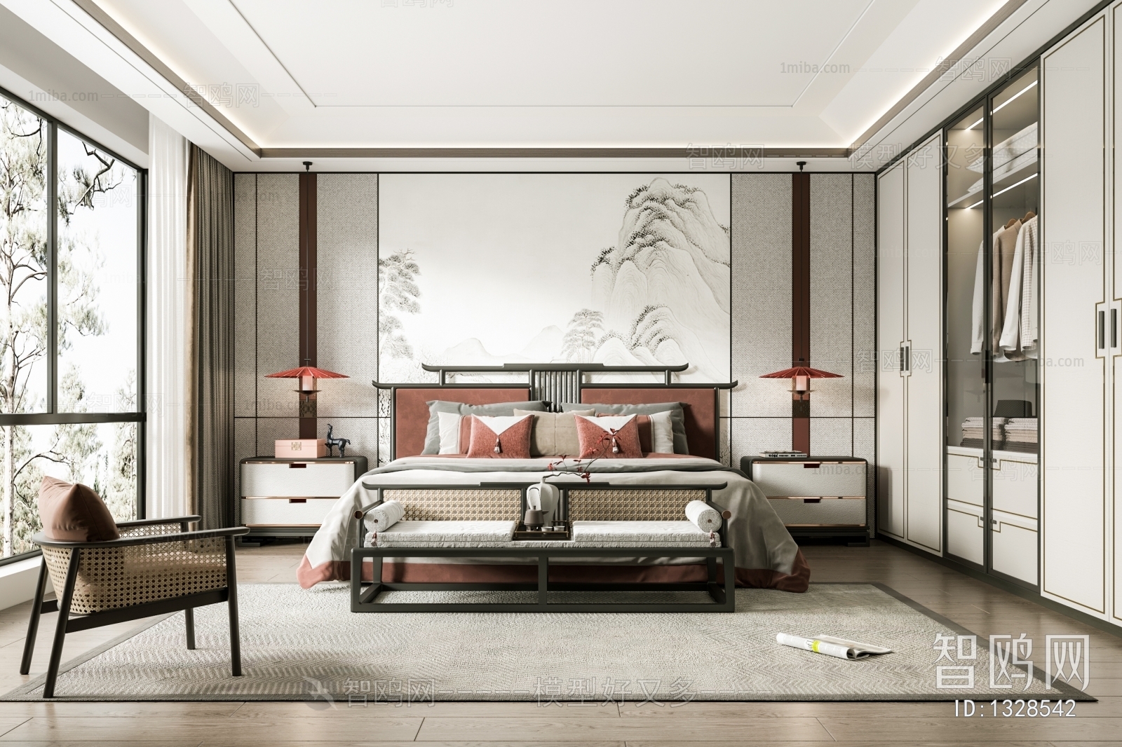 New Chinese Style Bedroom