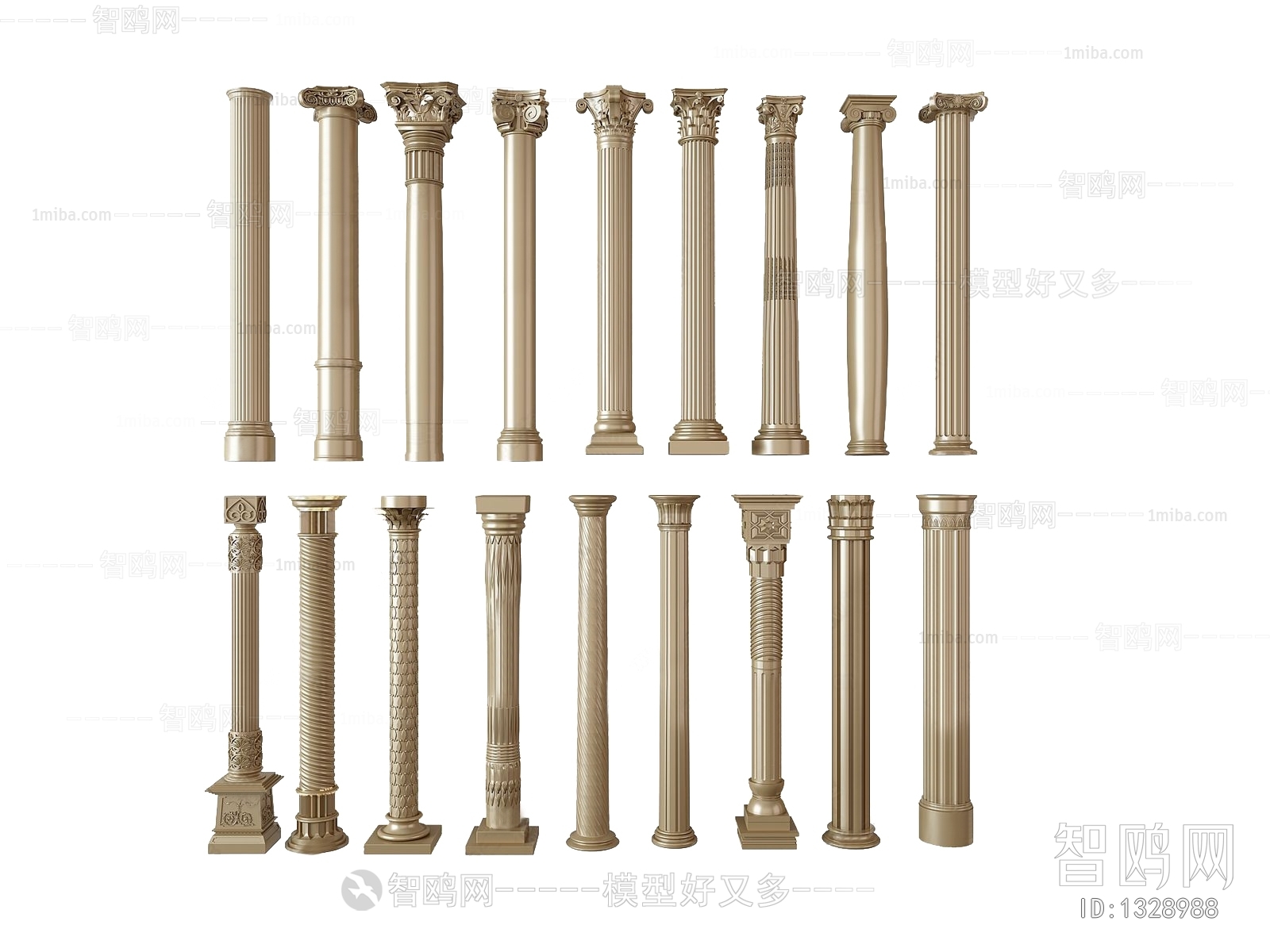 欧式古典柱子组合