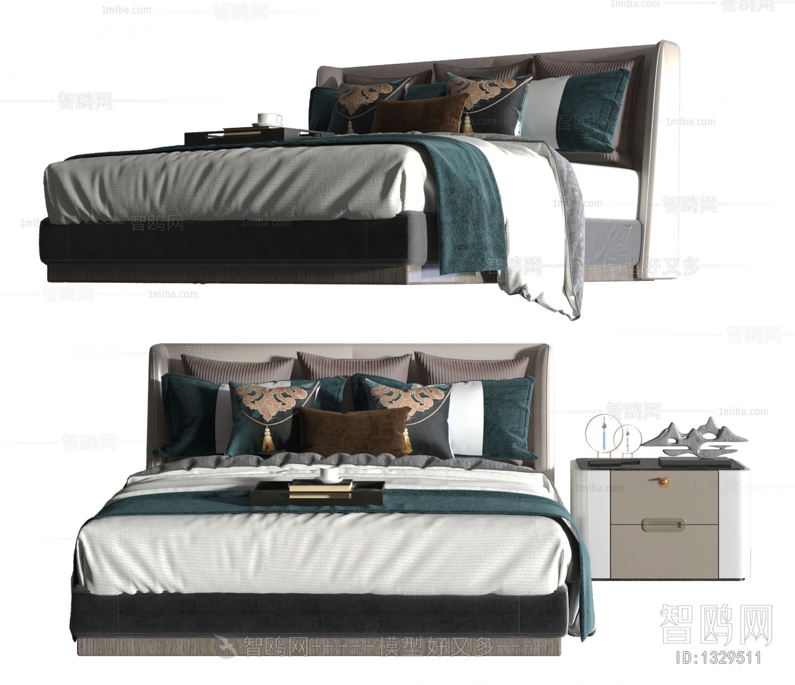 New Chinese Style Double Bed