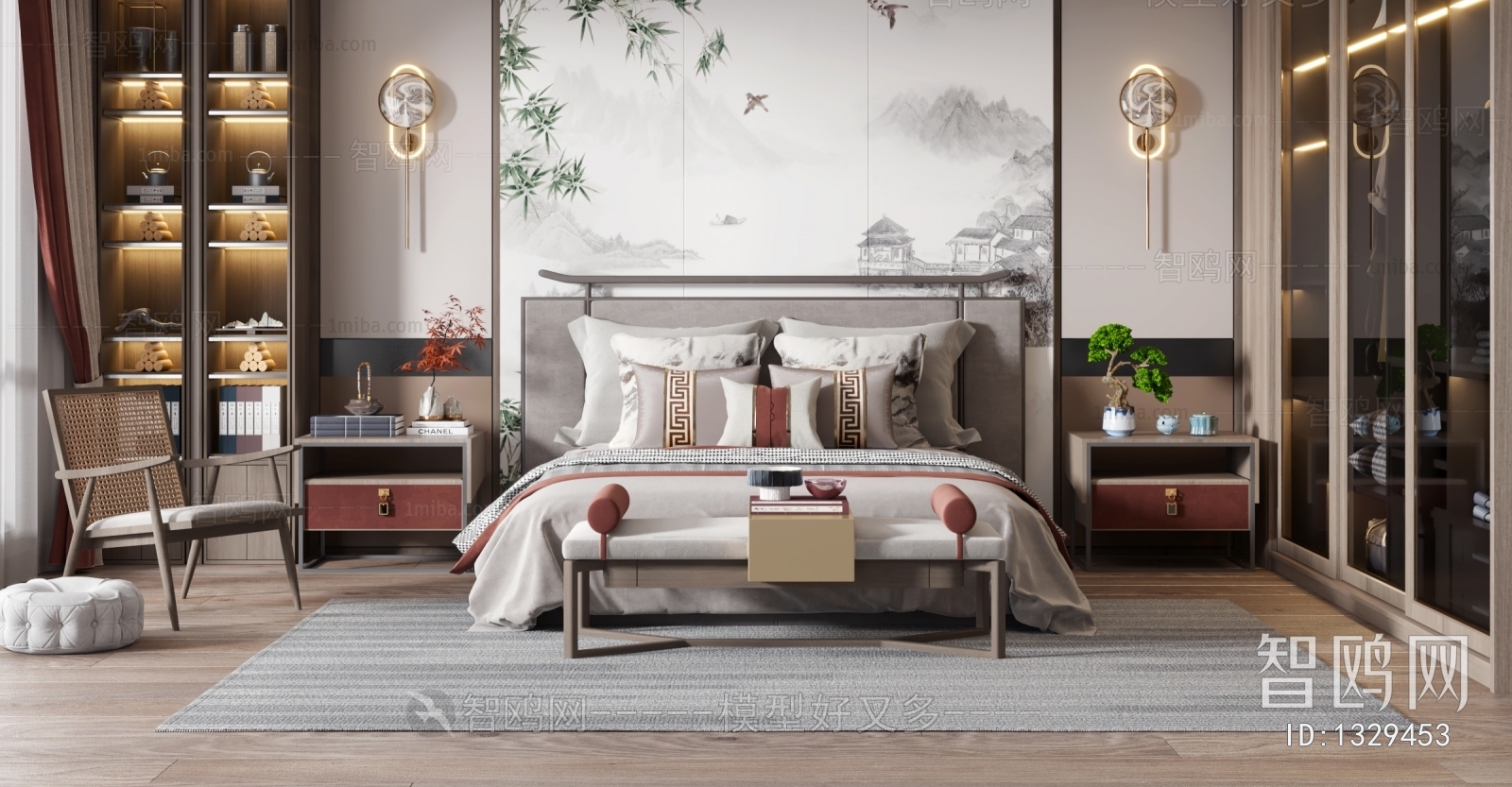 New Chinese Style Bedroom