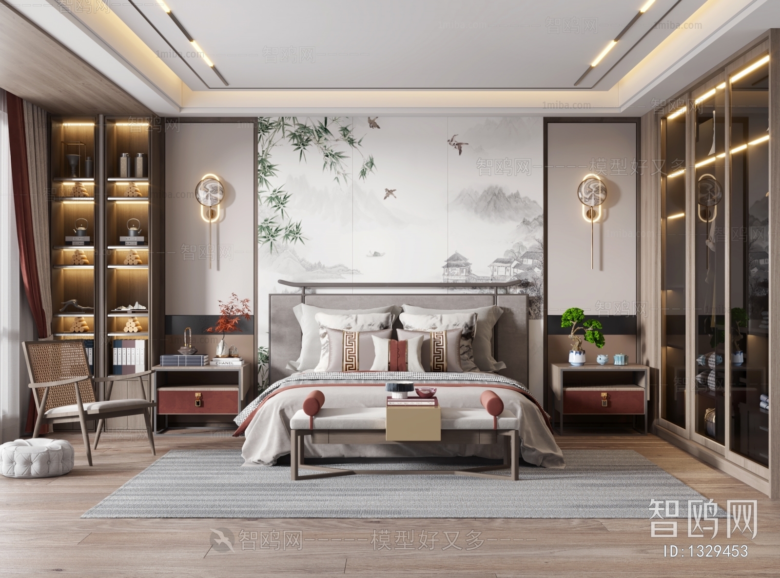 New Chinese Style Bedroom