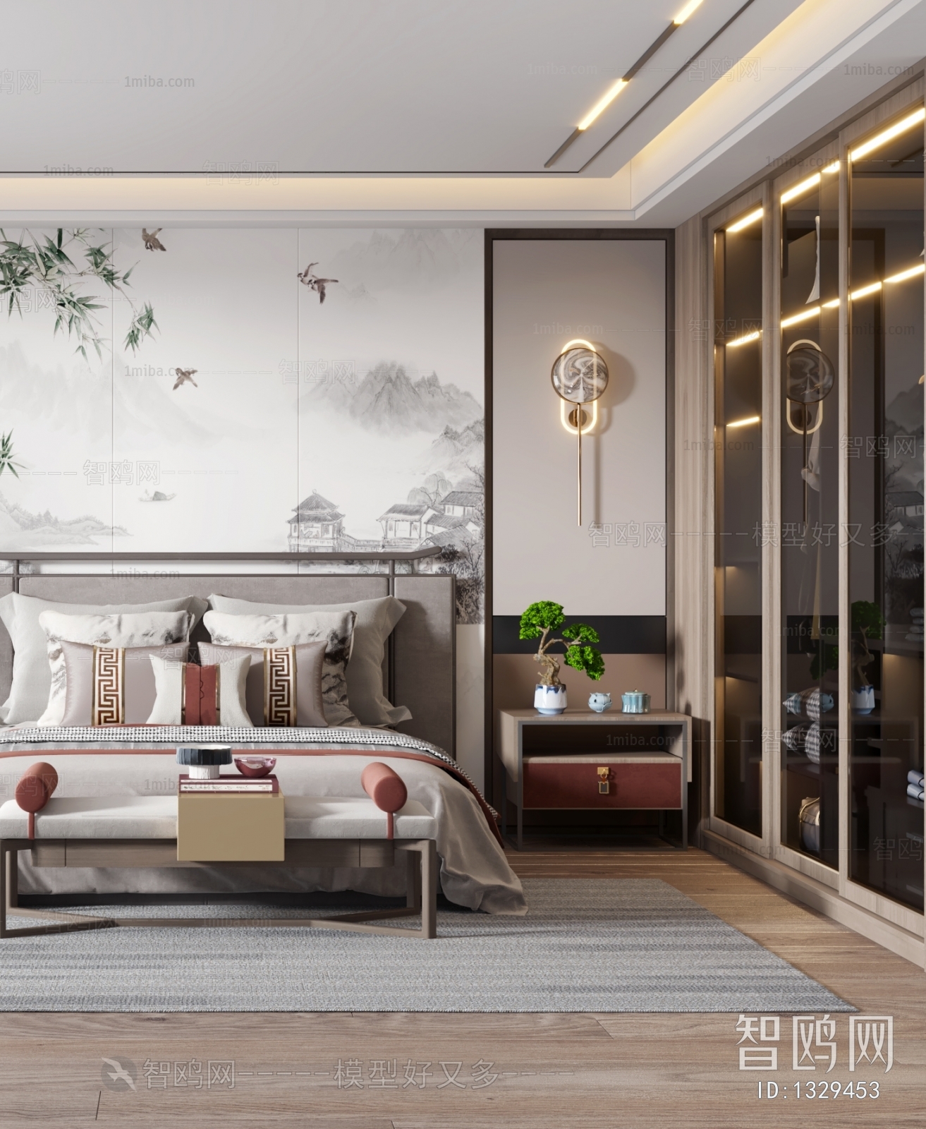 New Chinese Style Bedroom