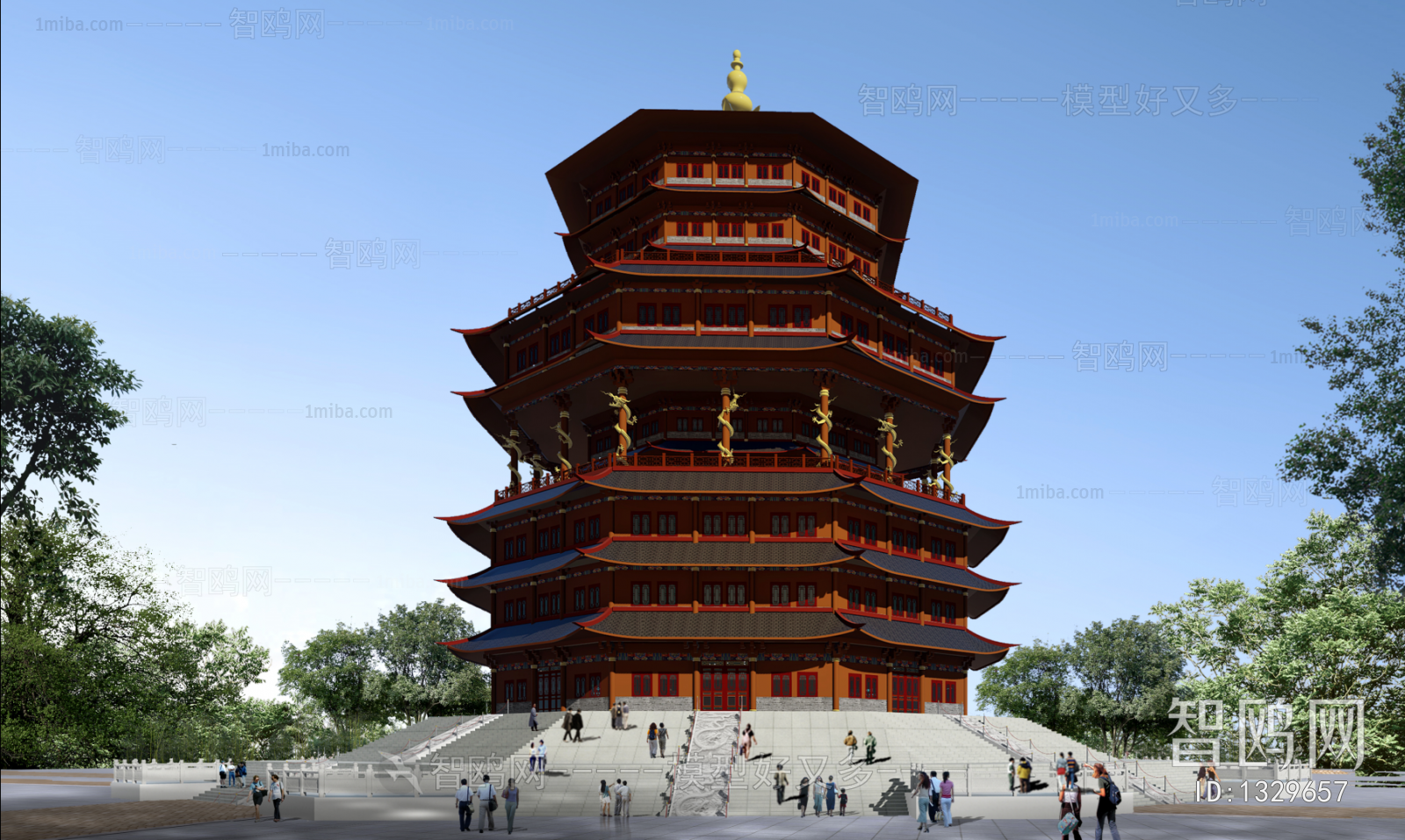 Chinese Style Ancient Architectural Buildings