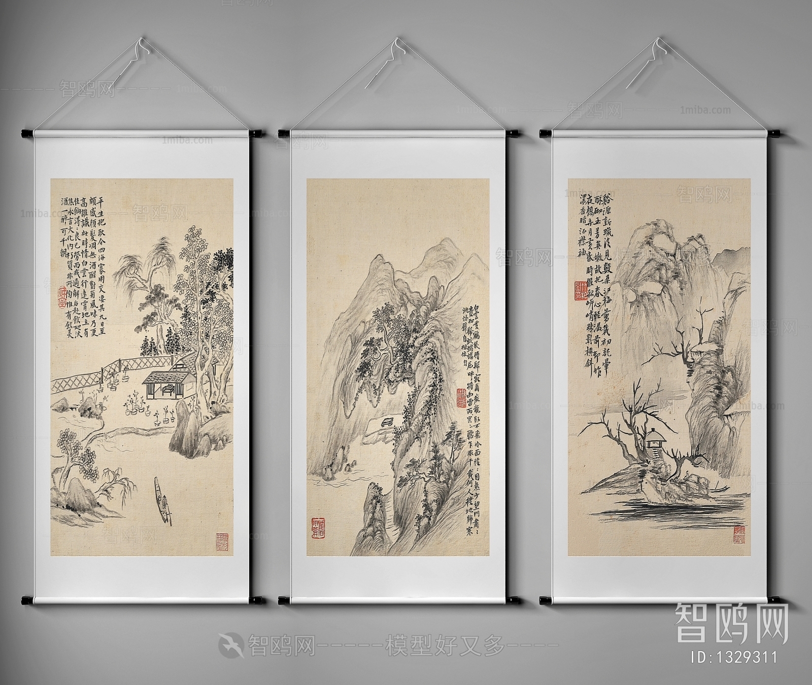 New Chinese Style Calligraphy And Painting