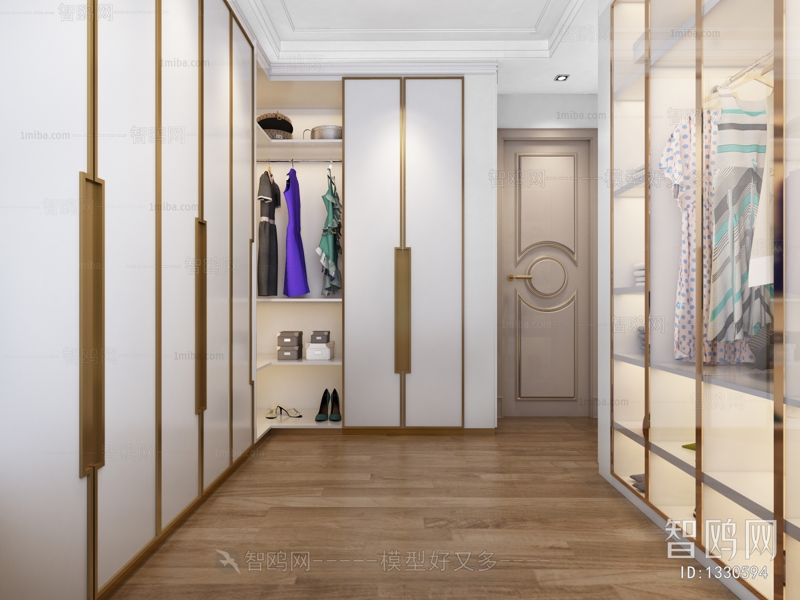 Simple European Style Clothes Storage Area