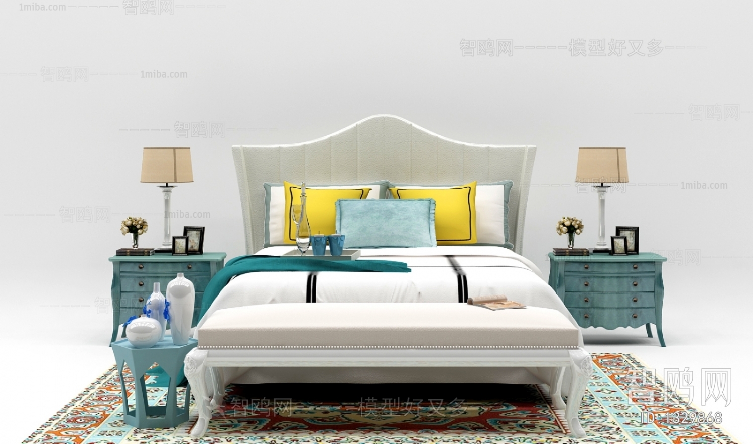 Modern European Style Double Bed