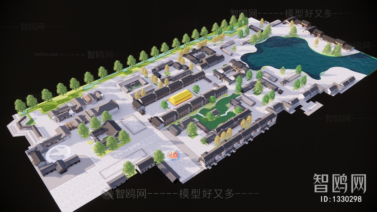 Chinese Style Architectural Bird's-eye View Planning