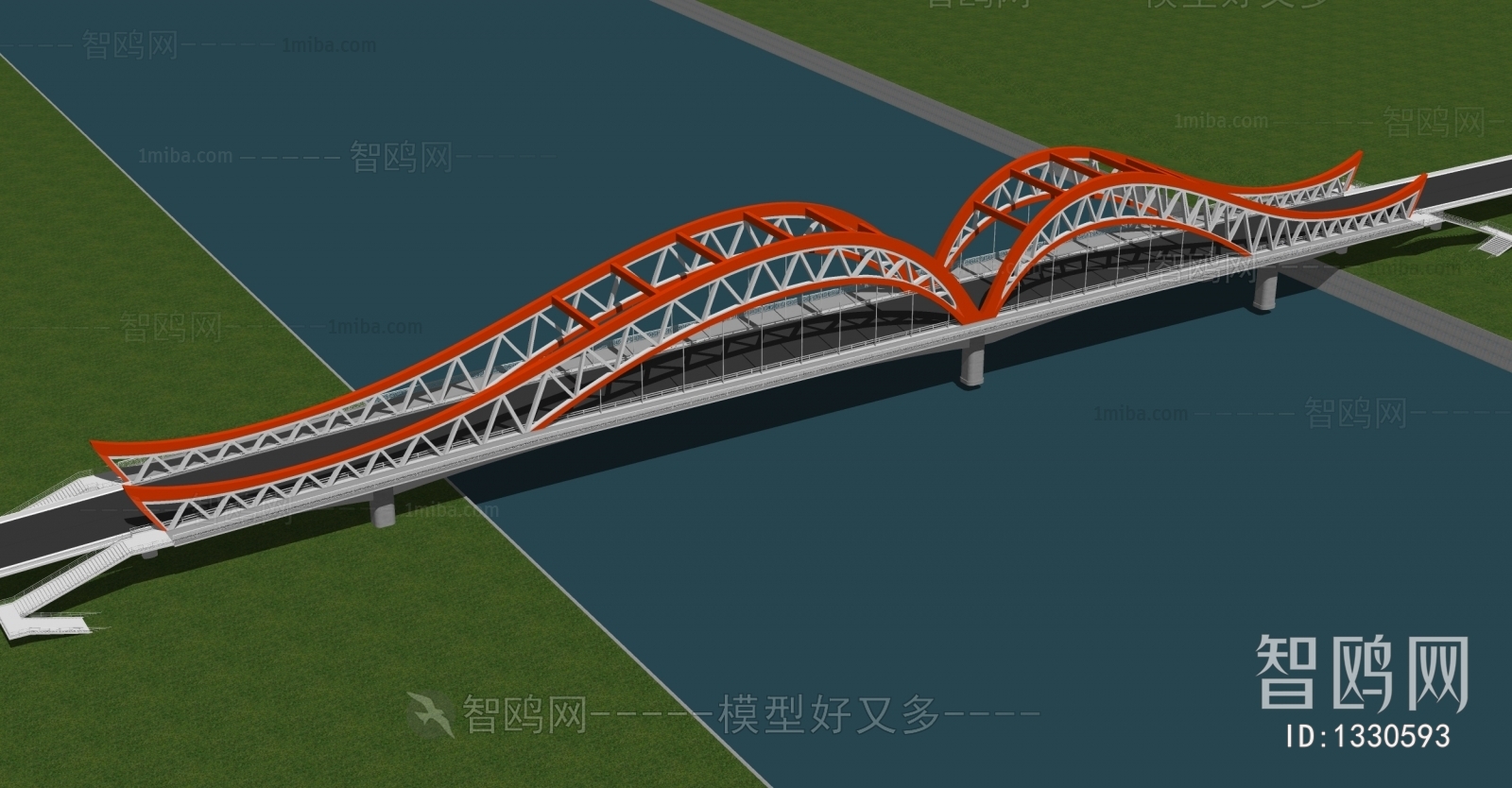 现代景观桥 跨江大桥