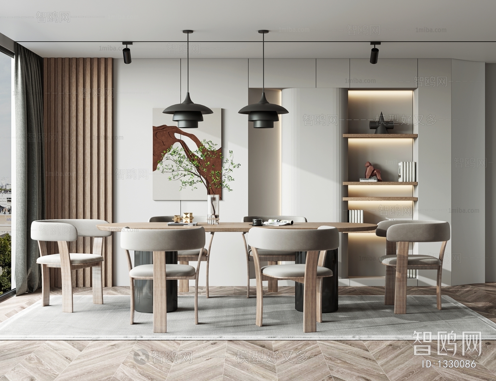 Modern Wabi-sabi Style Dining Room