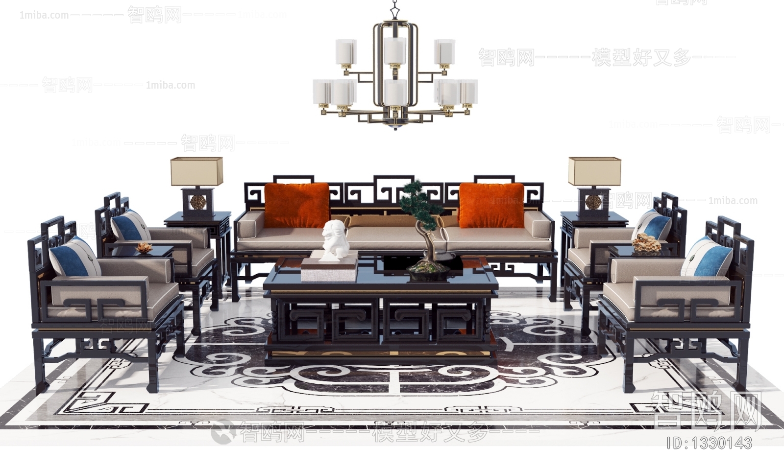 Chinese Style New Chinese Style Sofa Combination