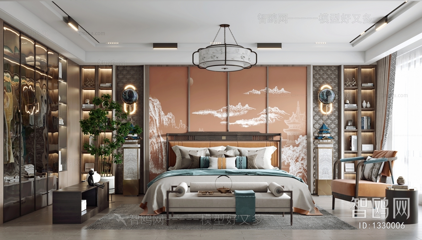 New Chinese Style Bedroom