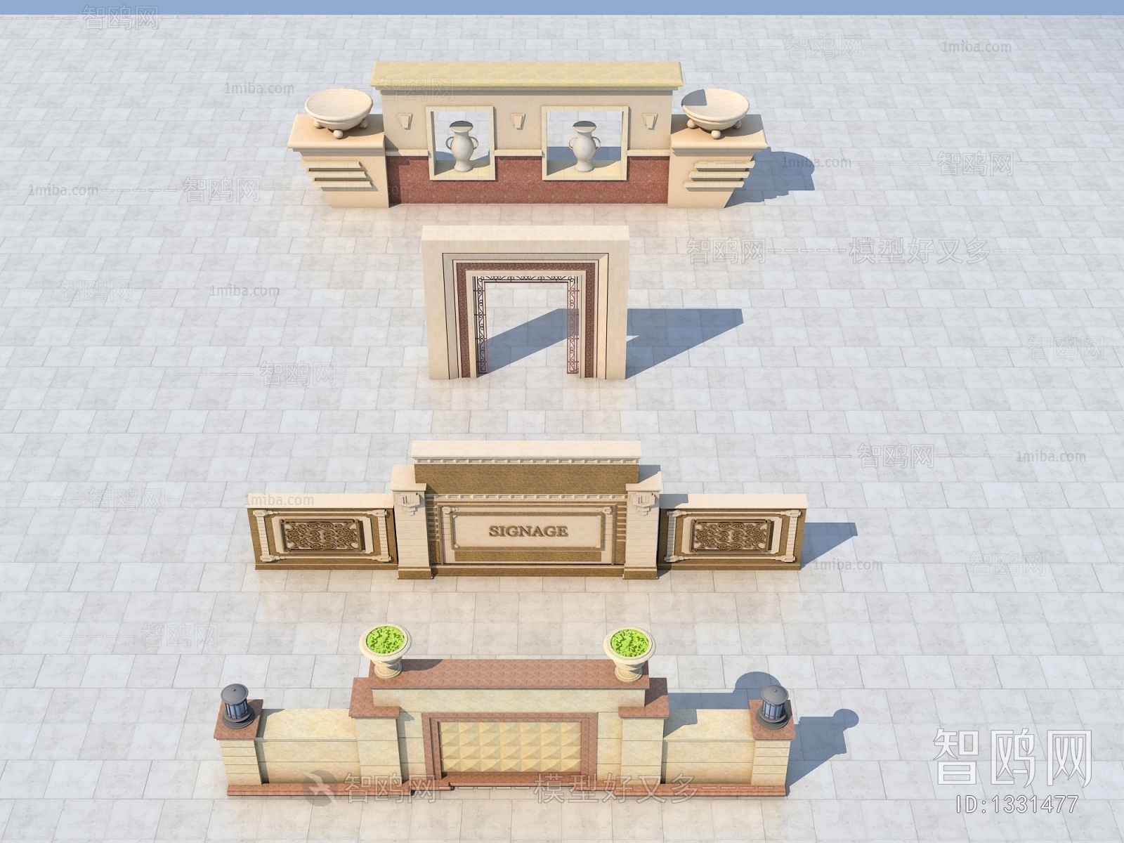 Simple European Style Building Component