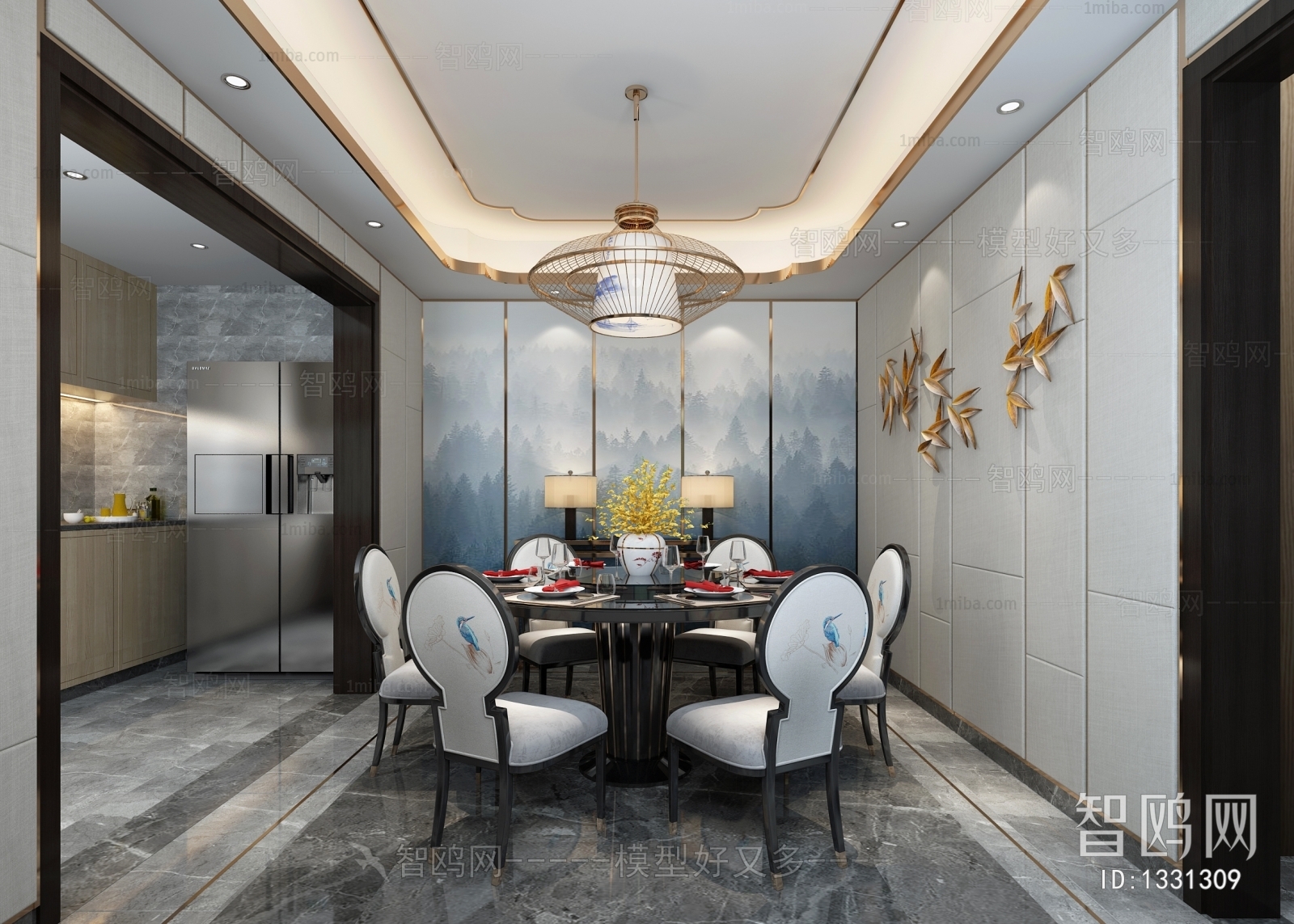 New Chinese Style Dining Room