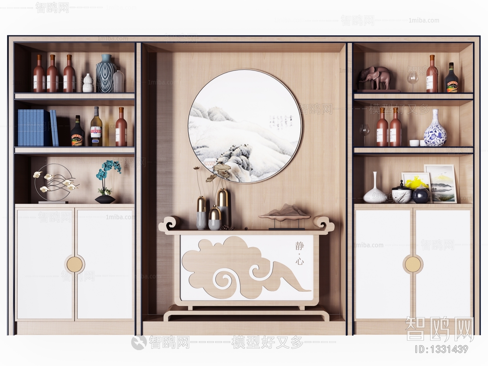 New Chinese Style Wine Cabinet