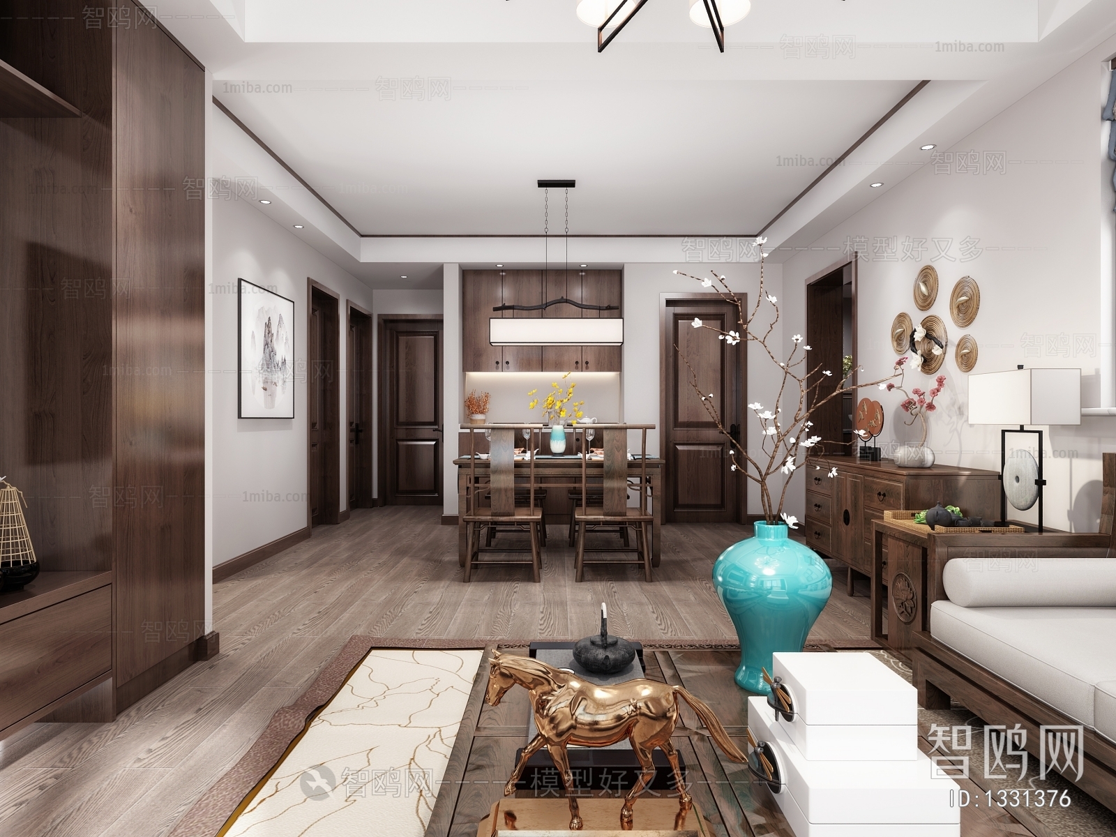 New Chinese Style A Living Room