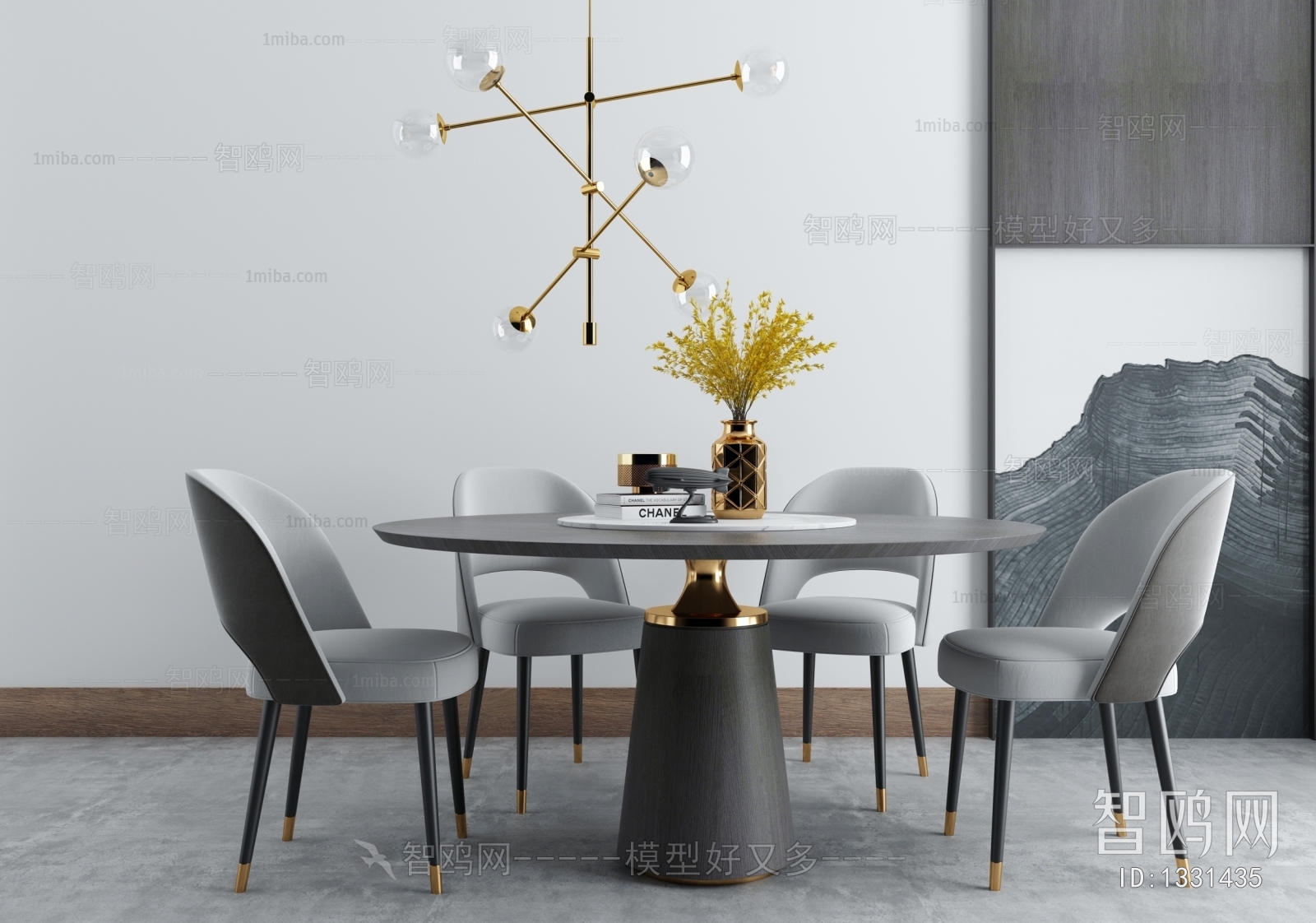 Nordic Style New Chinese Style Dining Room