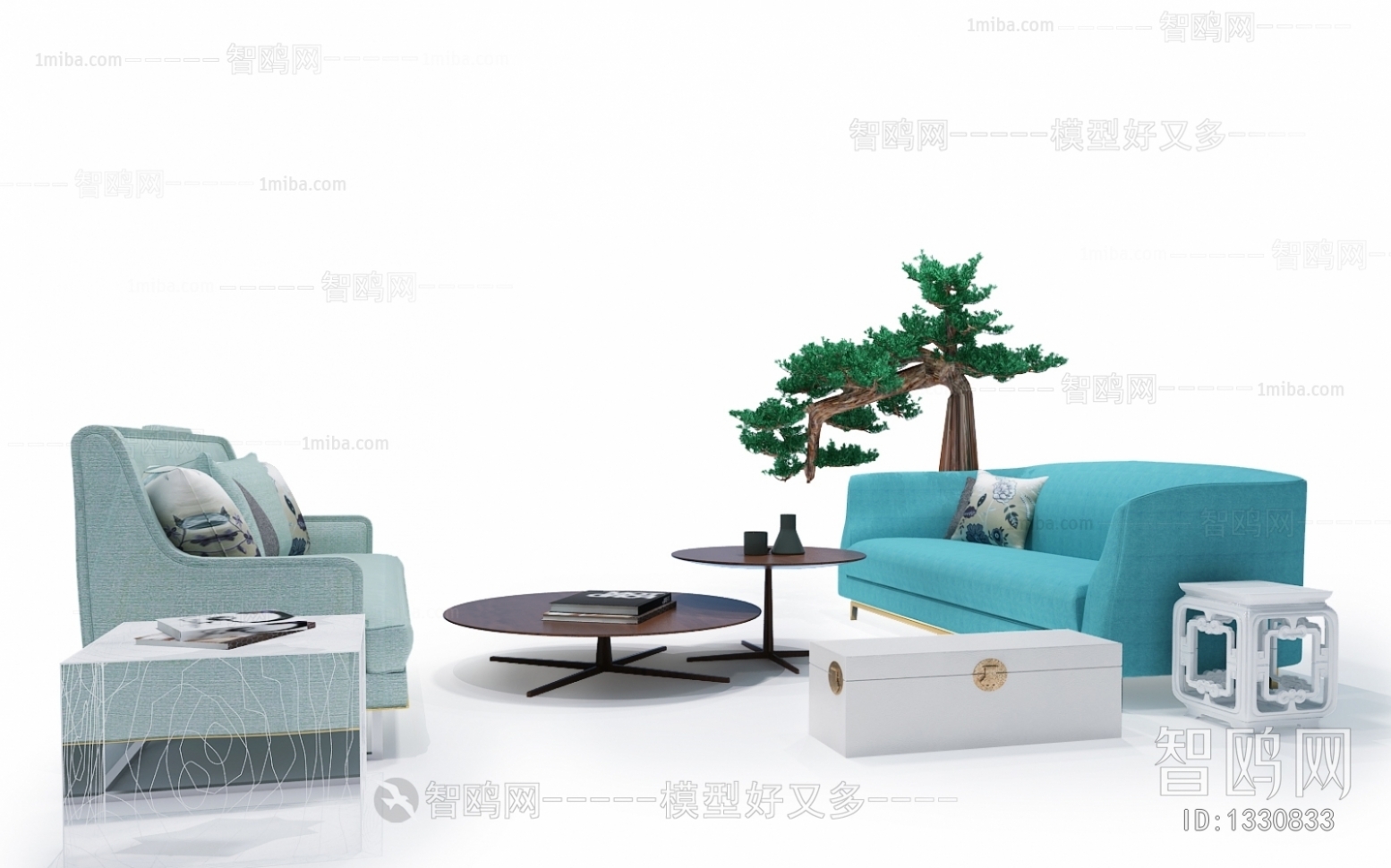 New Chinese Style Sofa Combination