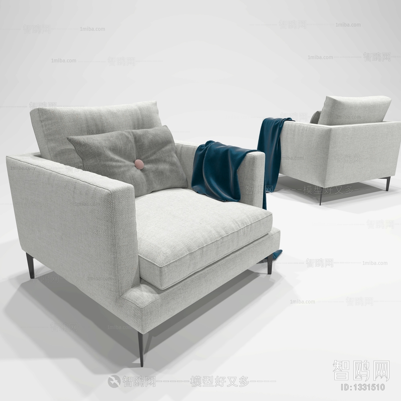 Modern Nordic Style Single Sofa