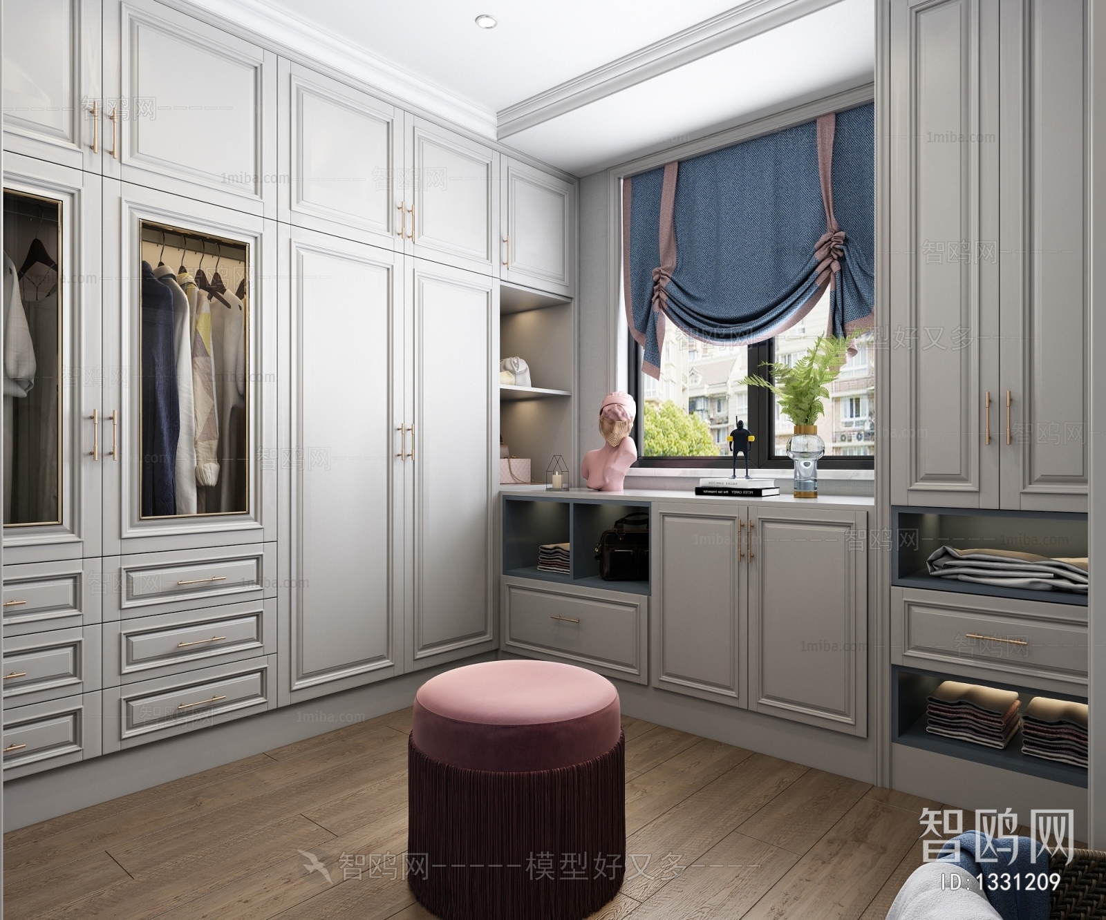 Simple European Style Clothes Storage Area