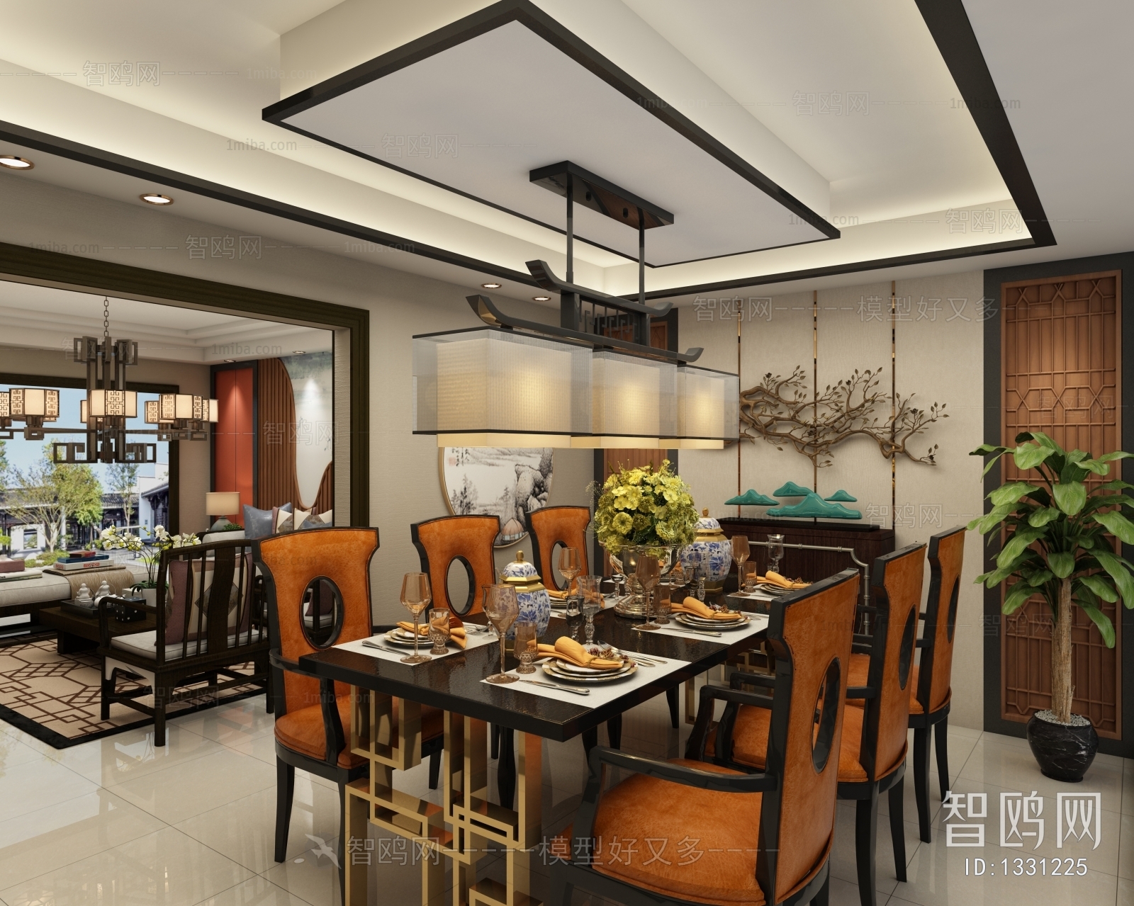 New Chinese Style Dining Room