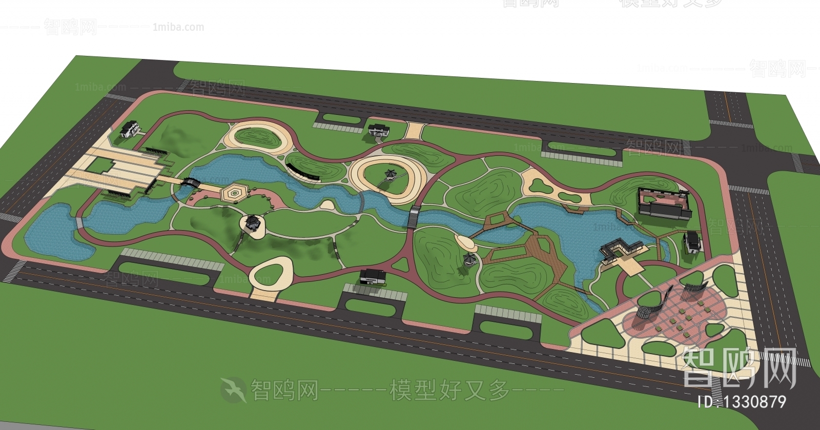 New Chinese Style Park Landscape