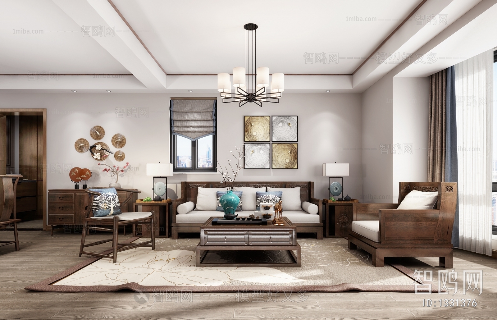 New Chinese Style A Living Room