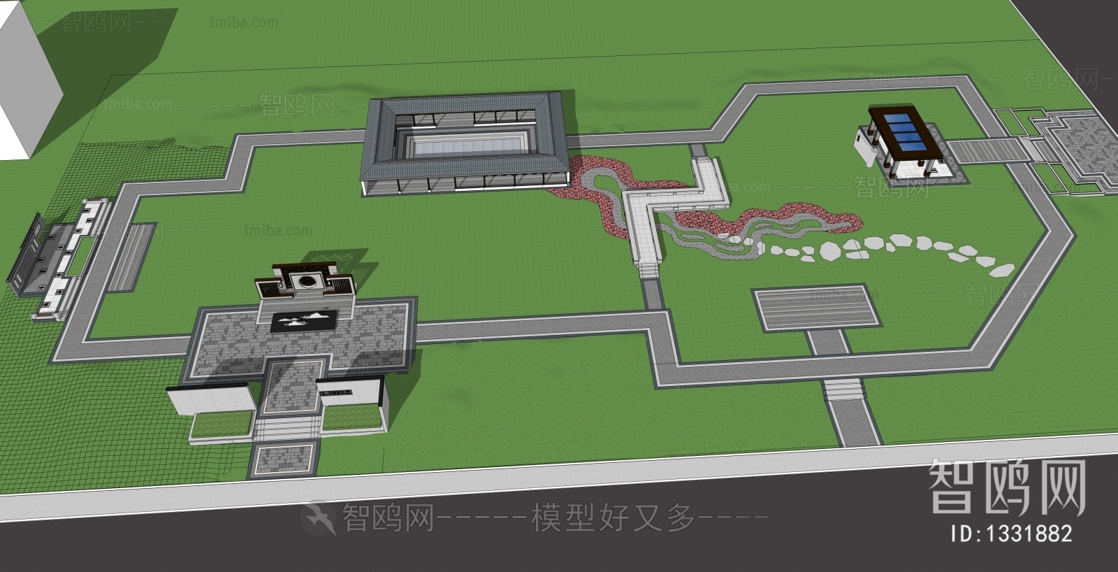 New Chinese Style Park Landscape