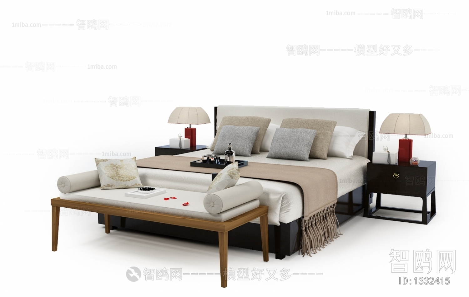 New Chinese Style Double Bed