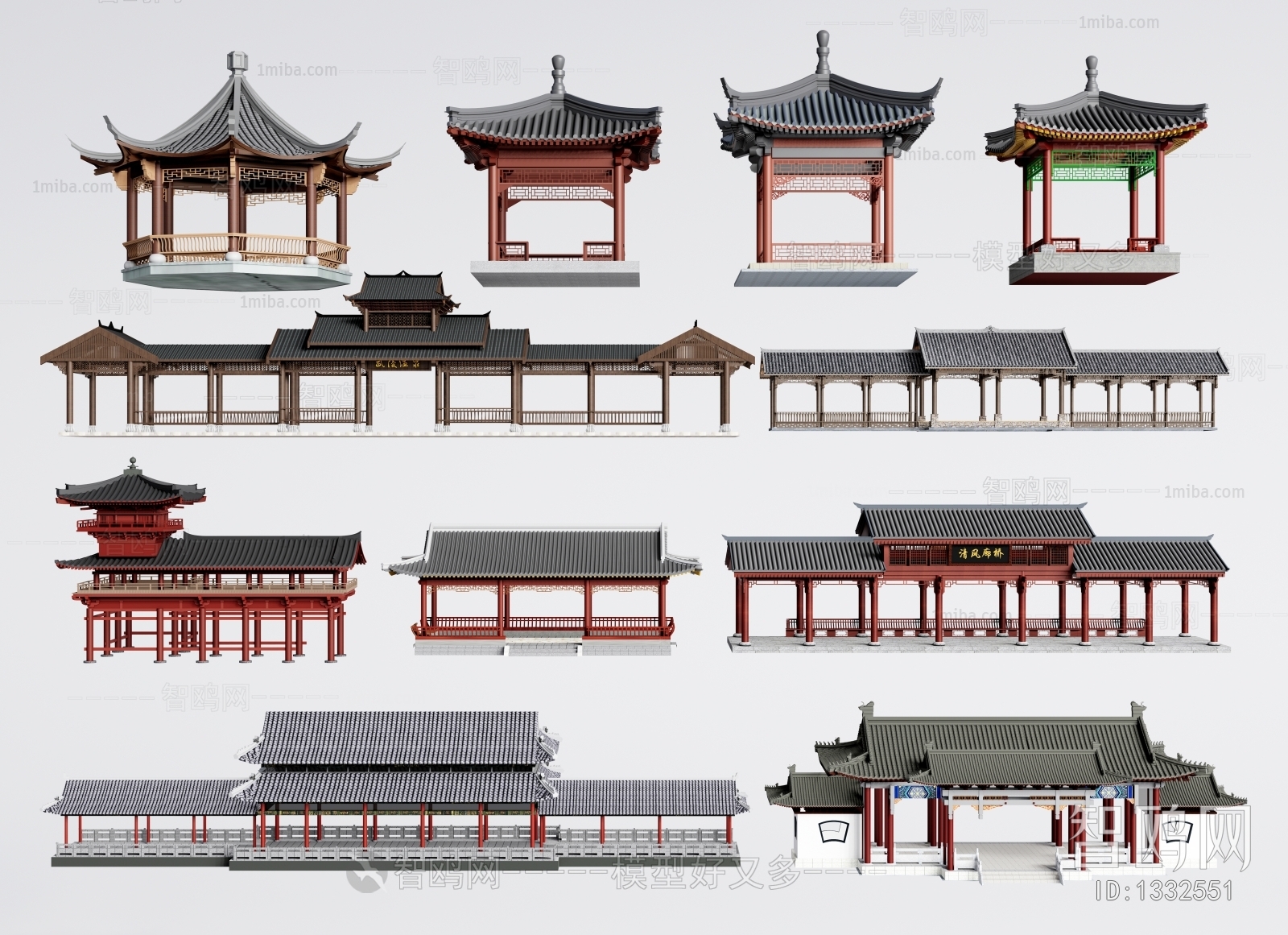 Chinese Style Ancient Architectural Buildings