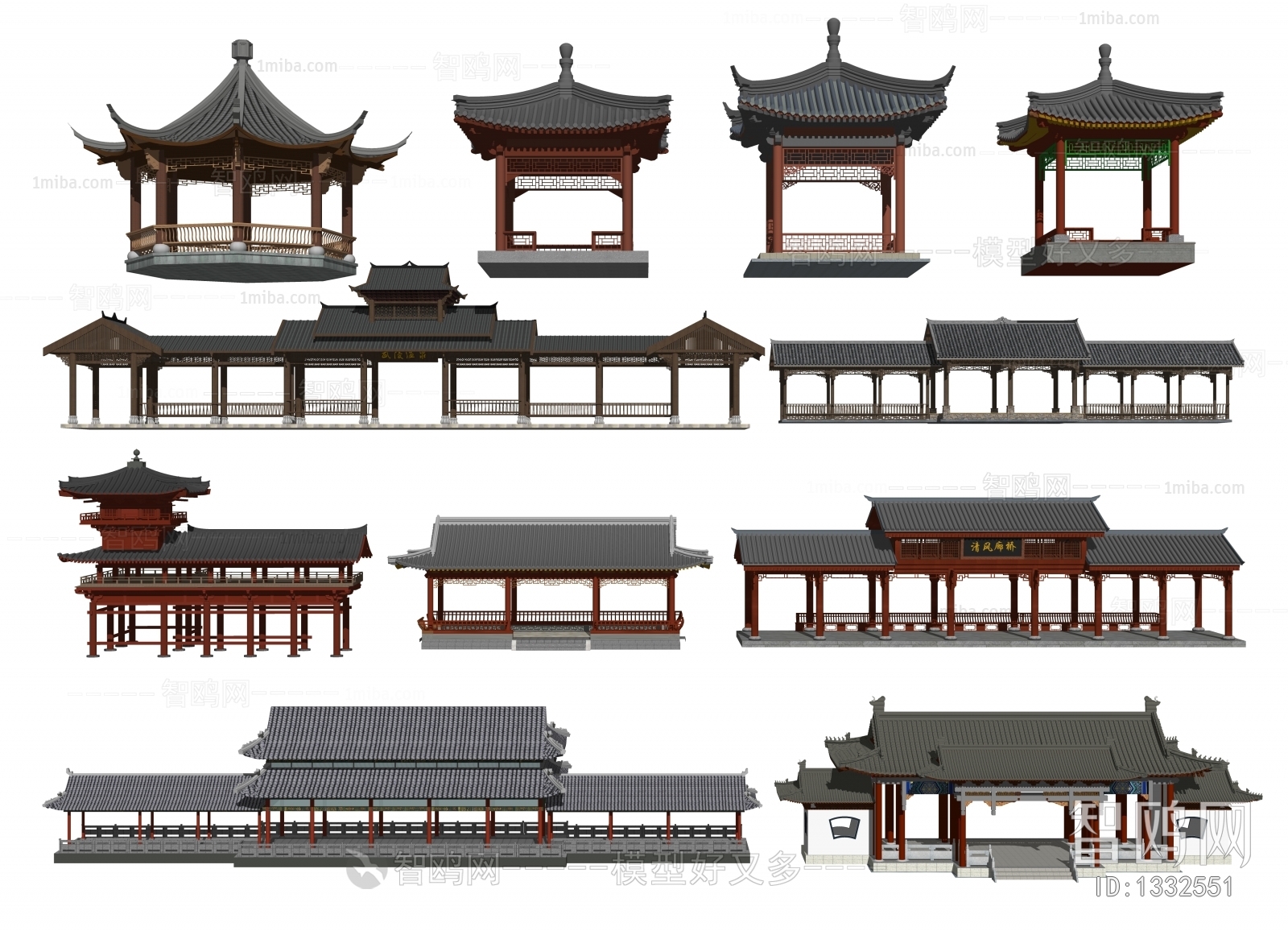 Chinese Style Ancient Architectural Buildings