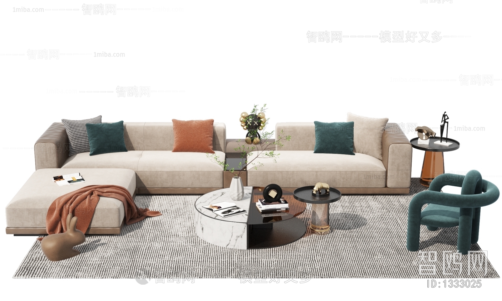 Modern Multi Person Sofa