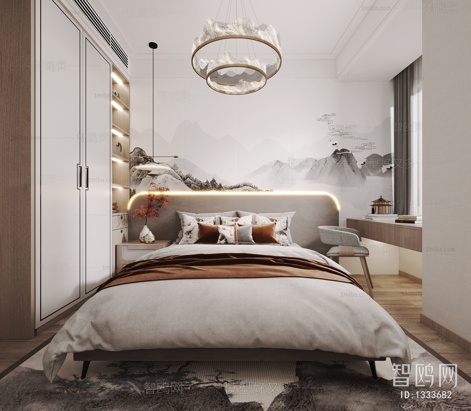 New Chinese Style Bedroom