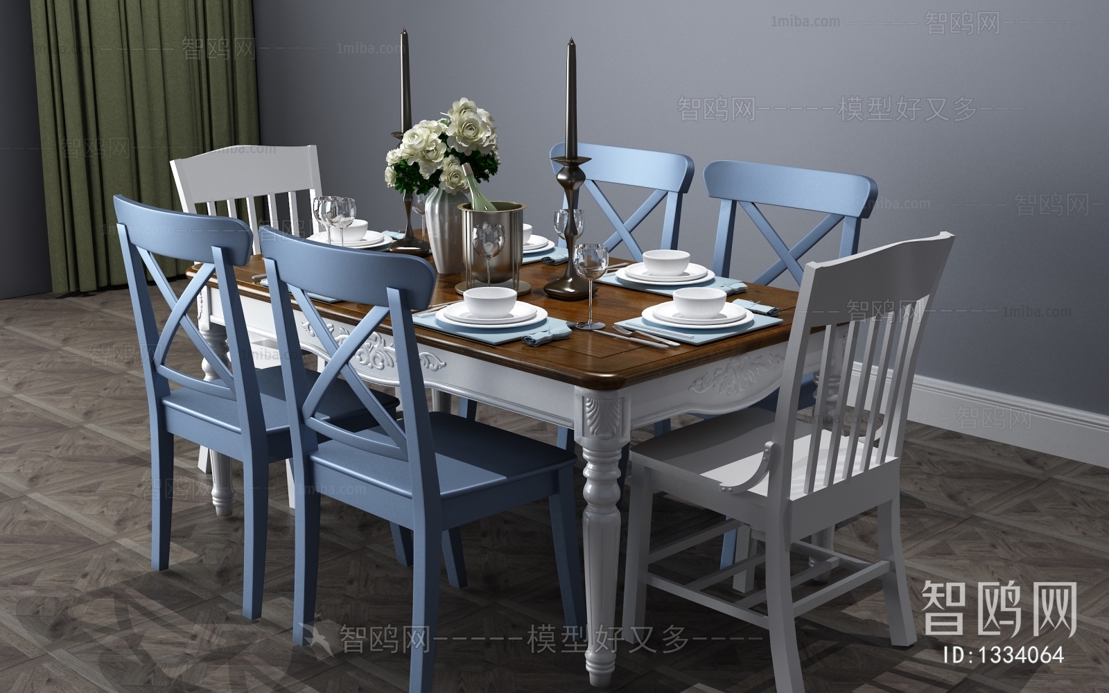Mediterranean Style Dining Table And Chairs