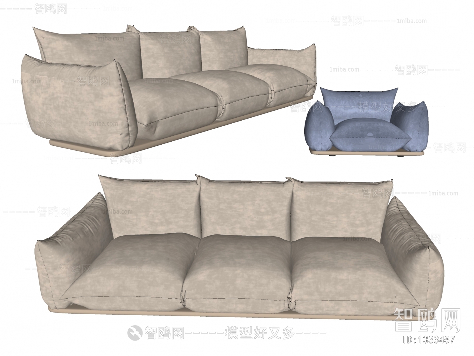 Modern Three-seat Sofa