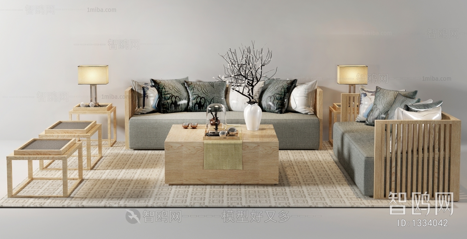 New Chinese Style Sofa Combination