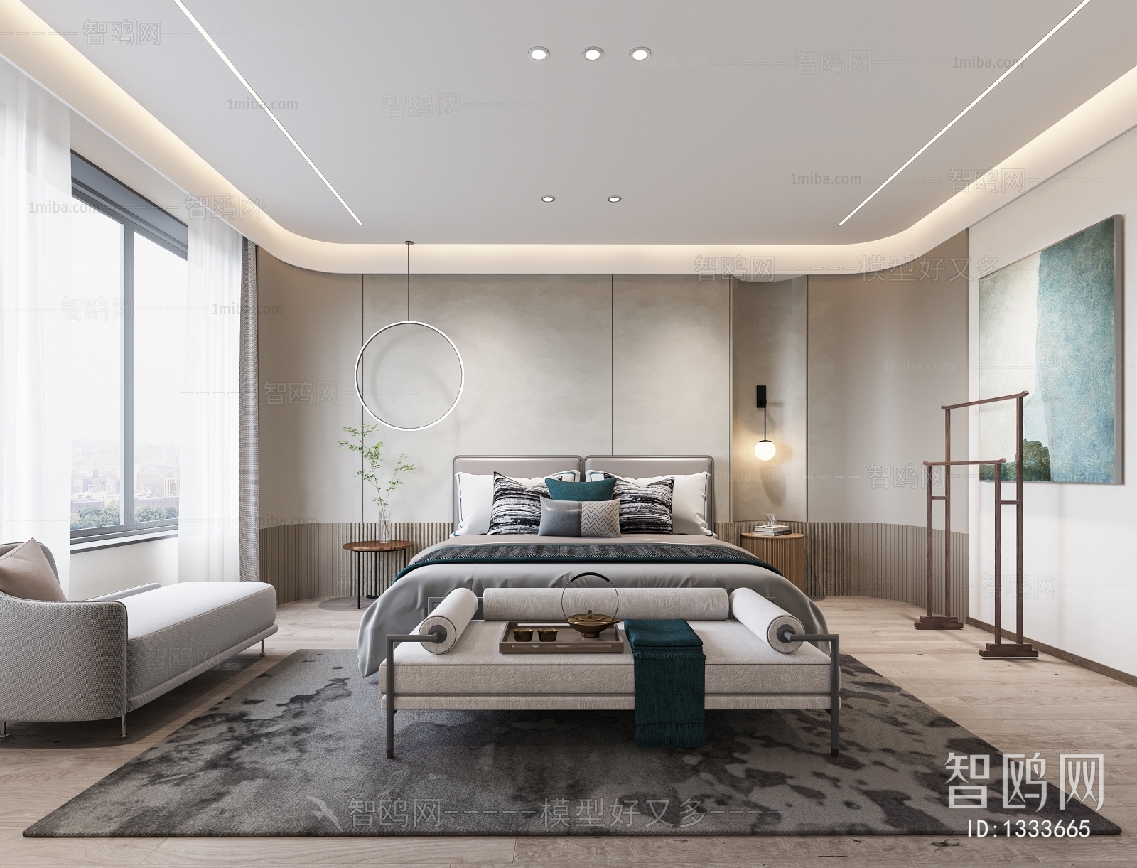 Modern New Chinese Style Bedroom