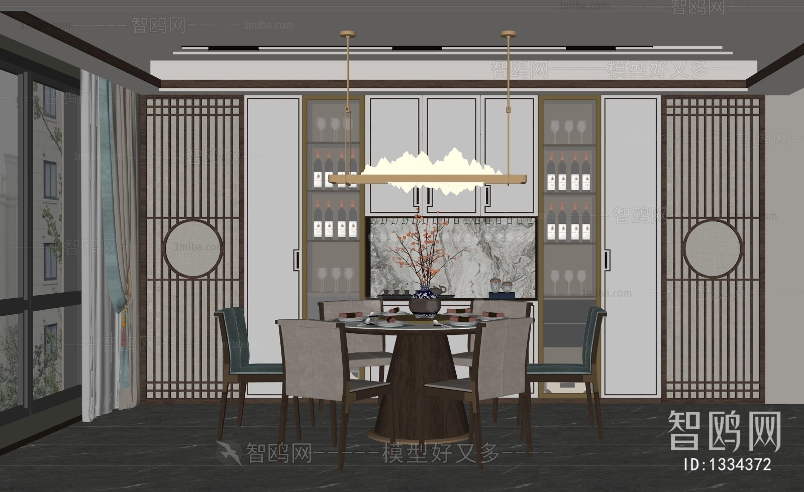 New Chinese Style Dining Room