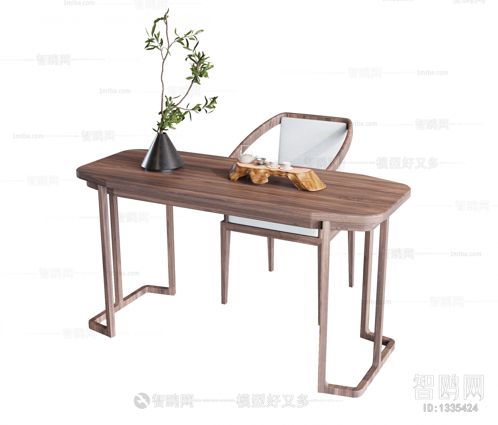 New Chinese Style Computer Desk And Chair