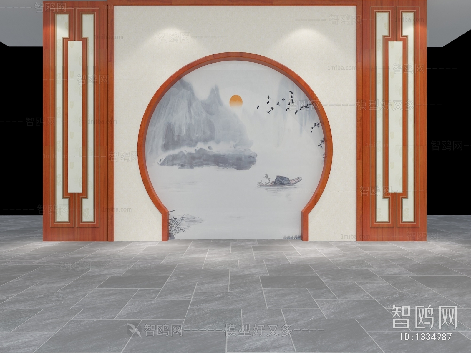 Chinese Style New Chinese Style TV Wall