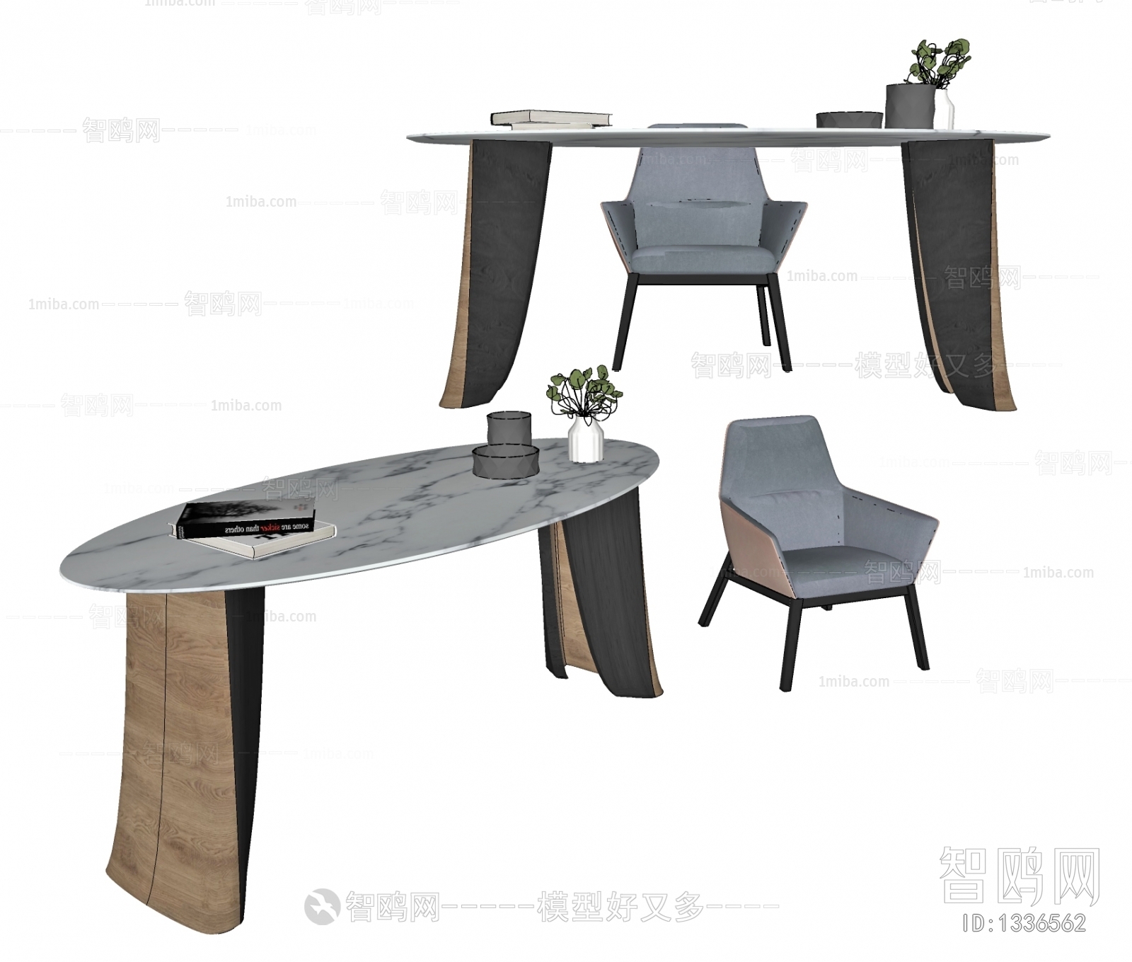 New Chinese Style Computer Desk And Chair