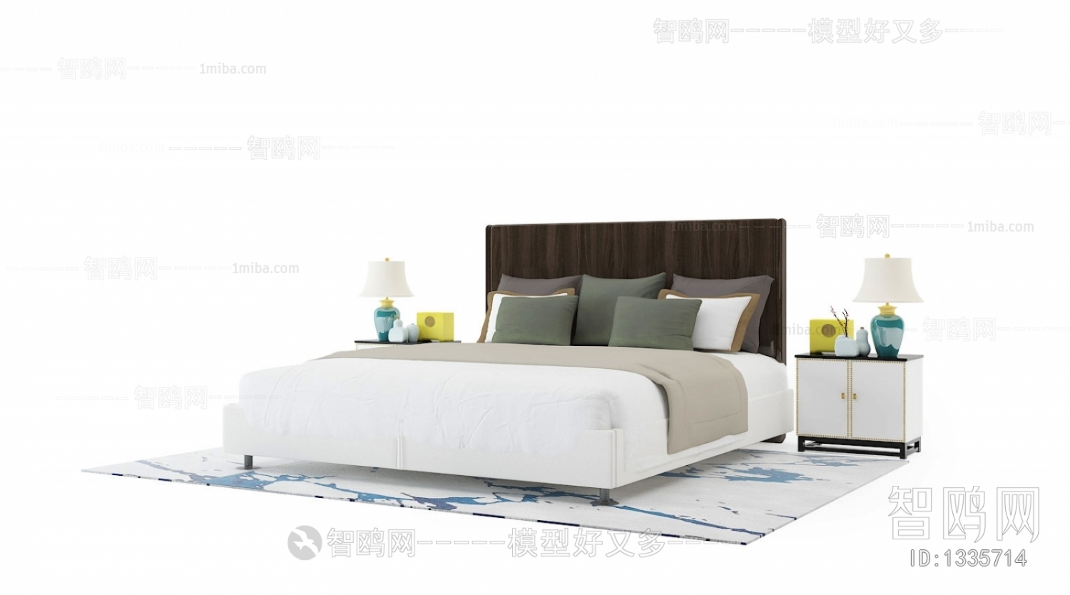 New Chinese Style Double Bed