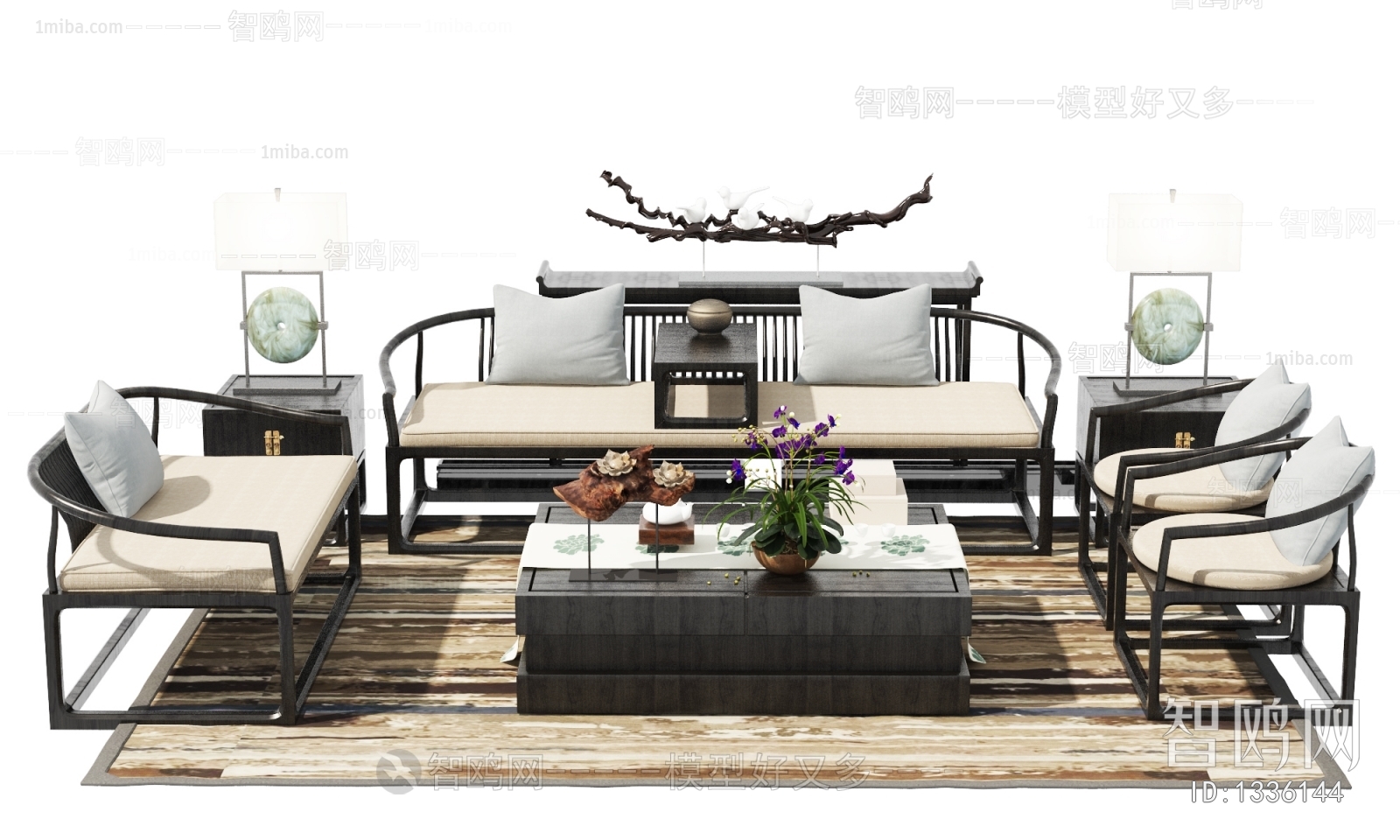 New Chinese Style Sofa Combination