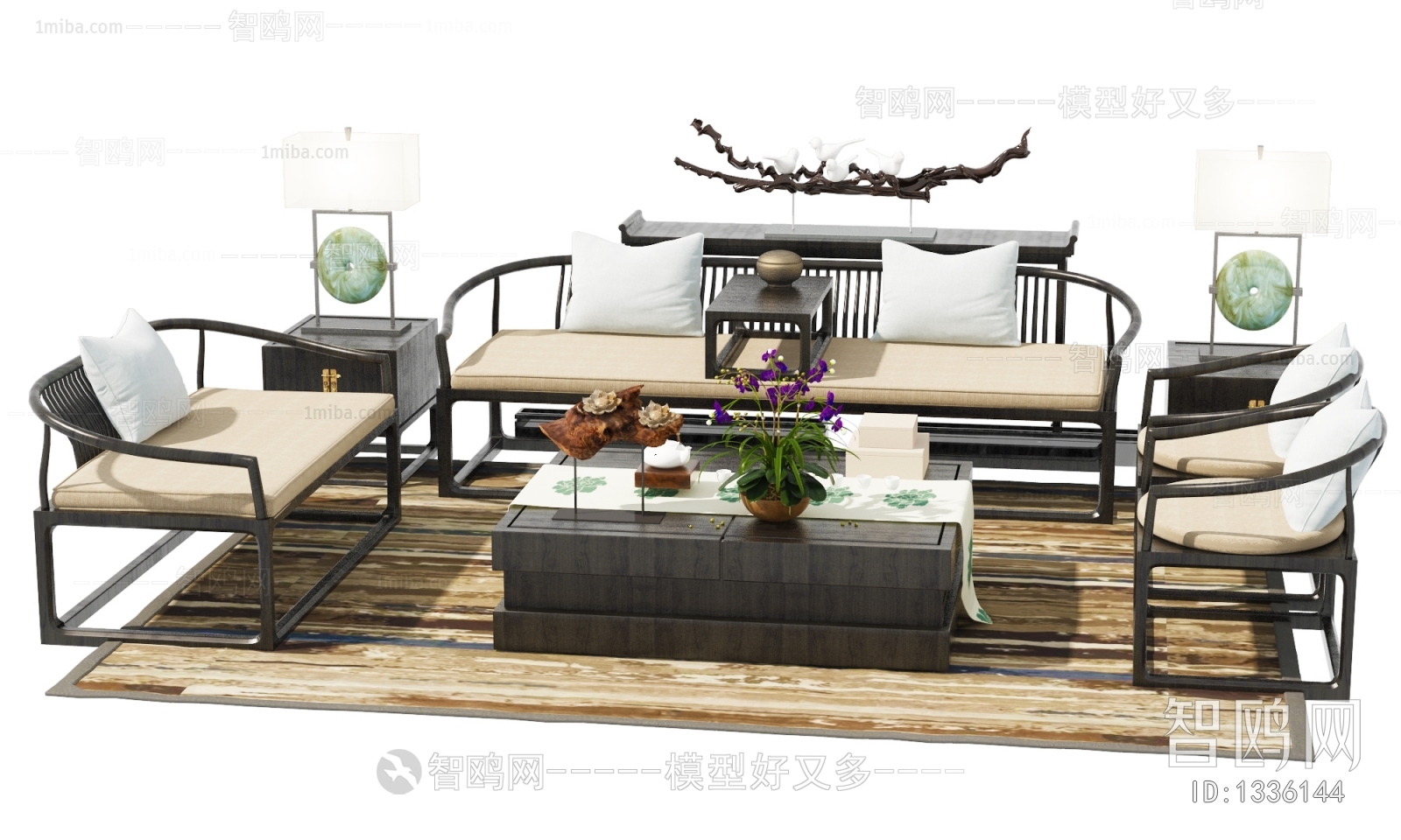 New Chinese Style Sofa Combination