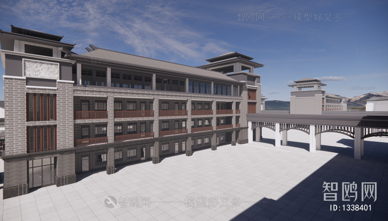 New Chinese Style Building Appearance
