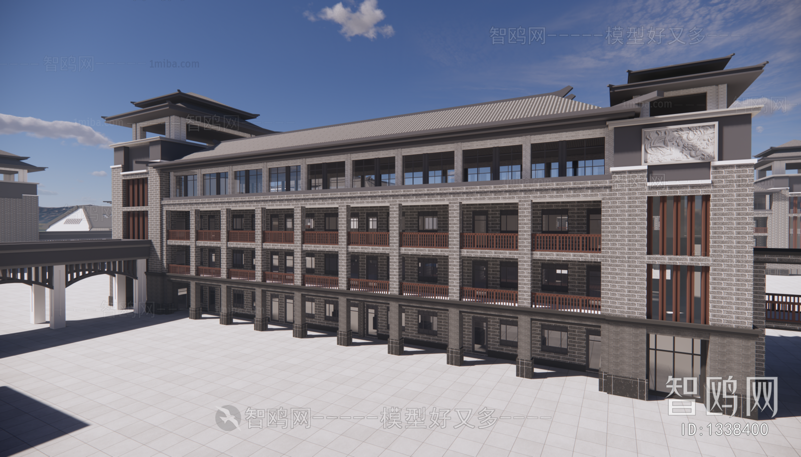 New Chinese Style Building Appearance