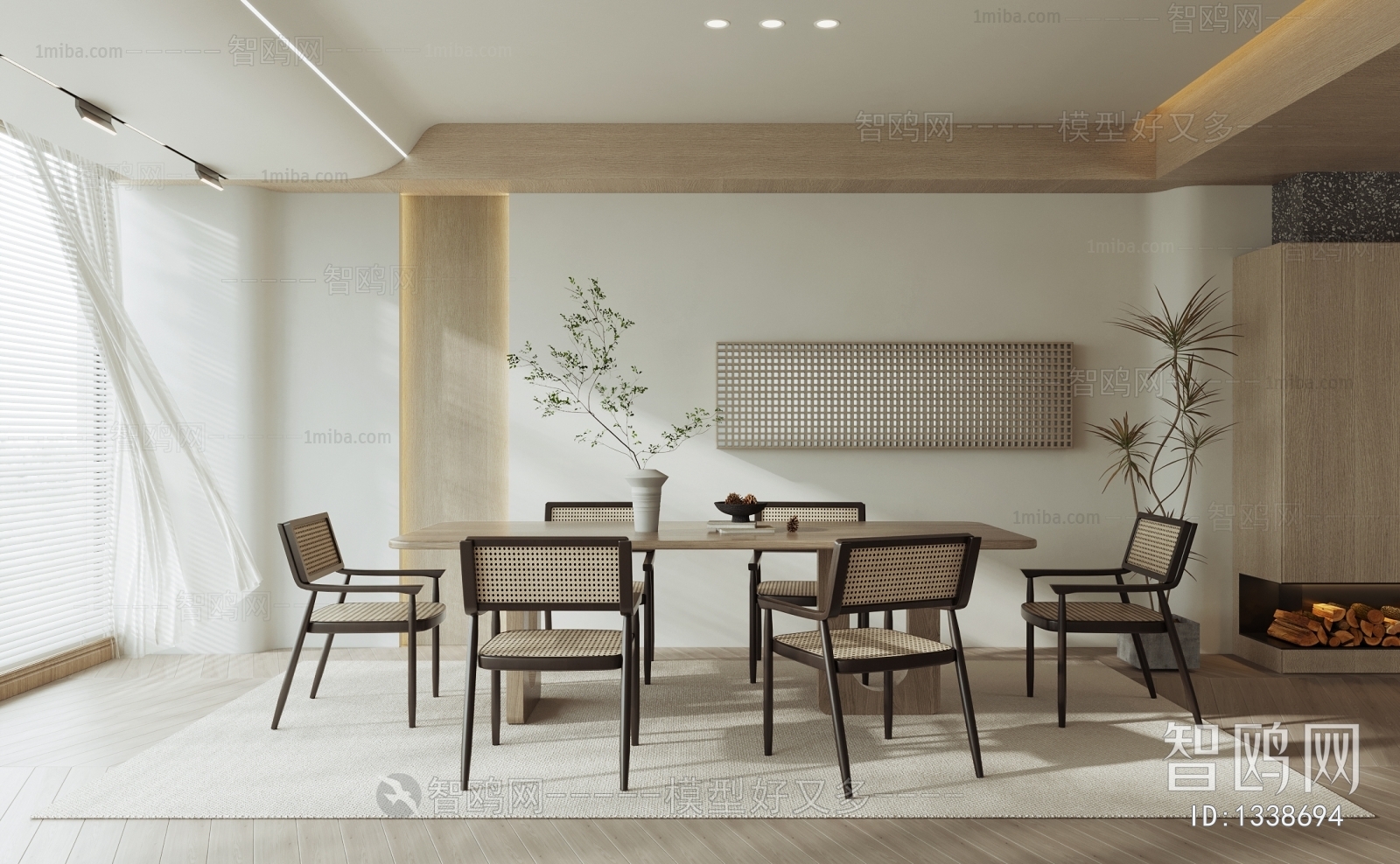 Wabi-sabi Style Dining Room